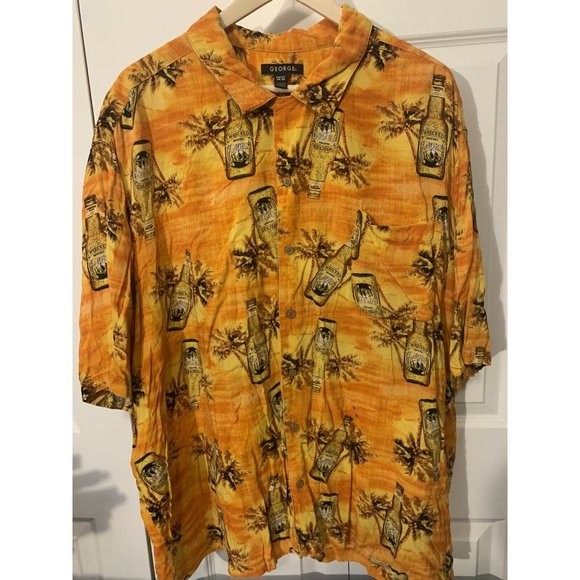 Wrecked Premium‎ Lager Print Men’s Sz 3XL George Hawaiian Shirt - Picture 3 of 7